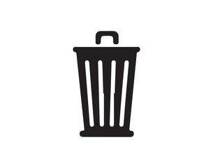 Simple Icon of a Trash Bin with Garbage, Representing Waste Management, Garbage Disposal, and Cleanliness. Ideal for Environmental, Recycling, and Sustainability Projects in Graphic Design.