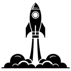 Obraz premium Rocket Launch Illustration.