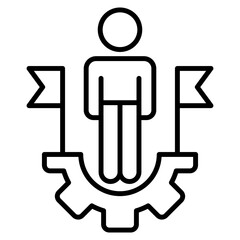 Leadership Skill Icon Outline