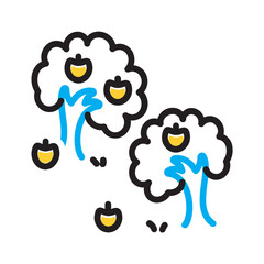 Vector multi color icon for Orchard
