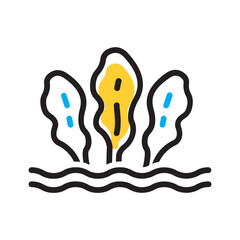 Vector multi color icon for Sea vegetable