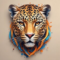 Close up of a leopard's face