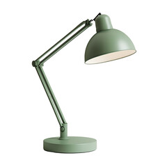 Sage Illumination: An Articulating Desk Lamp Casting a Soft Glow on Dark Canvas