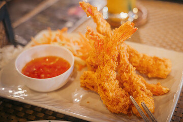 Close-Up of Thai Fried Shrimp