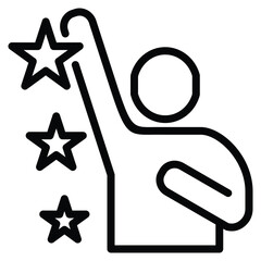 Satisfaction icon line vector illustration