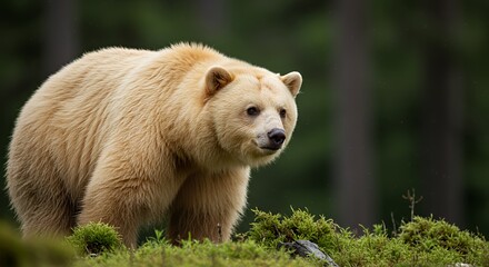 Obraz premium Majestic Kermode Bear in its Natural Habitat