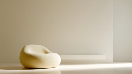 photorealistic ultraminimal scene featuring single object on modern background emphasizing clean lines and