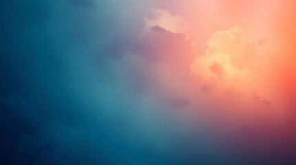 A Beautiful Sky with Swirling Colors Dark Blue Sky Blended with Red Orange Clouds