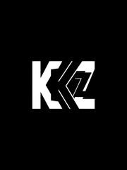 KHZ Letter Initial Logo Design Template Vector Illustration