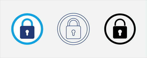 Padlock icon for digital access protection