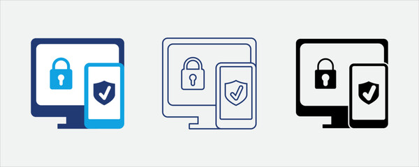 Two-factor authentication icon for secure login