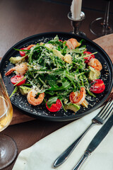 Salad with vegetables and dressing