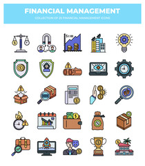 Collection of 25 Financial Management Icons
