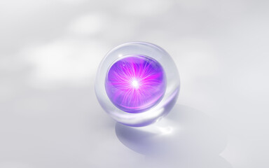 Transparent cosmetics bubbles background, 3d rendering.