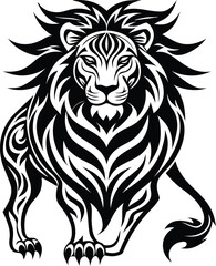 Lion head line art, lion head silhouette, lion clip art