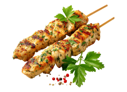 Chicken Skewers isolated