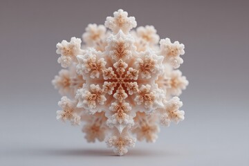 captivate with clean minimalistic image showcasing intricate fractals and repetition patterns against plain backdrop