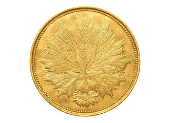 Close golden coin