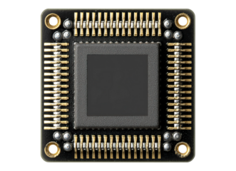 Close up of a modern microchip