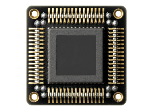 Close up of a modern microchip