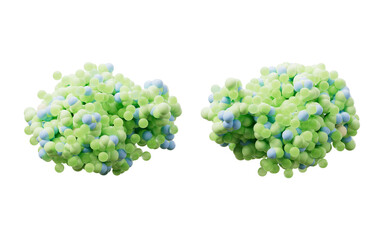 Biological organic protein structure, 3d rendering.
