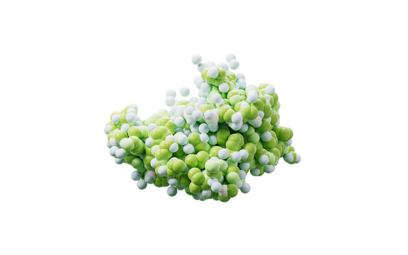 Biological organic protein structure, 3d rendering.