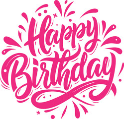 Happy birthday, Happy birthday typography design,
