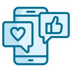 Obraz premium Social Media App Icon