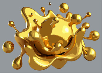 A majestic 3D golden crown, a royal symbol of success and power, perfect for business or art illustrations