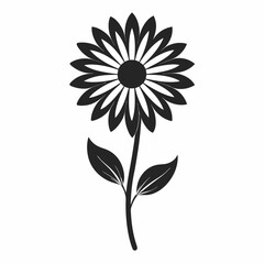 Chamomile Silhouette icon on white background