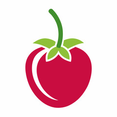 Cherry Pepper icon on white background 