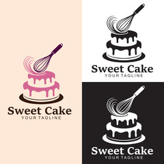 Elegant Cake Logo Design for Bakery Branding