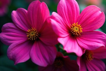 Obraz premium Bold fuchsia floral, oversized blossoms, dramatic design , fuchsia, stylish, floral