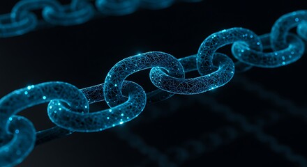 Luminous Blue Chain: A Digital Network's Elegant Structure