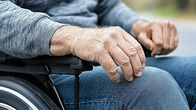 A Moment of Calm: A person, hands resting in lap, embodies serenity and introspection, suggesting quiet strength and resilience in the face of the daily life.