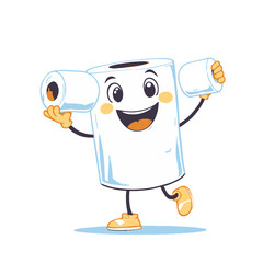 Vsai happy toilet paper roll holding two small rolls and walking