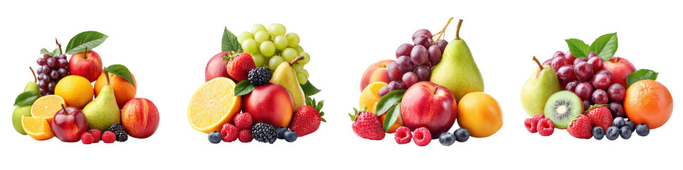 Obraz premium Assortment of fresh colorful fruits