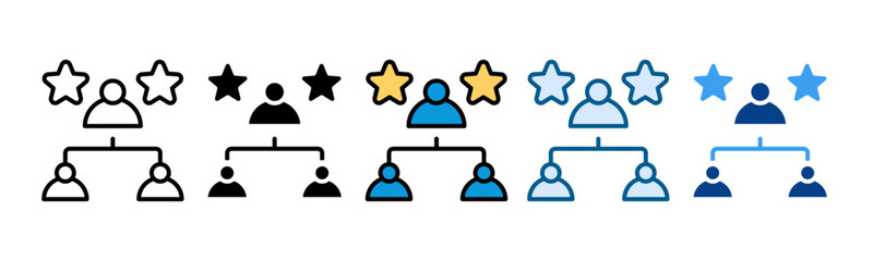 Leadership Icon Set Multiple Style Collection