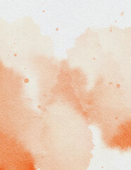 Orange watercolor background, Abstract orange watercolor background, Abstract paint gradient, Beautiful orange Watercolor Background, orange watercolour paper texture background