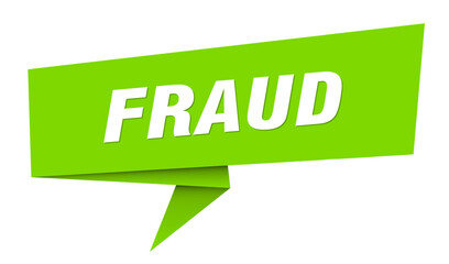 fraud banner. fraud speech bubble, label, sticker, sign template