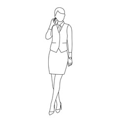 vector illustration of a woman in a white dress
