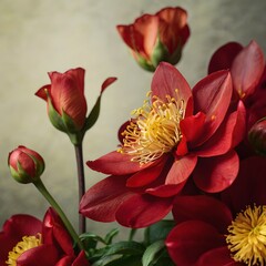 Red and yellow tulips