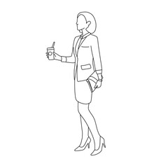 business woman with a clipboard