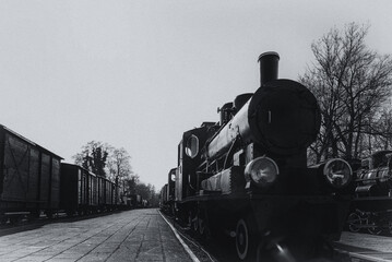 STEAM LOCOMOTIVE - Historic narrow gauge railway vehicle
