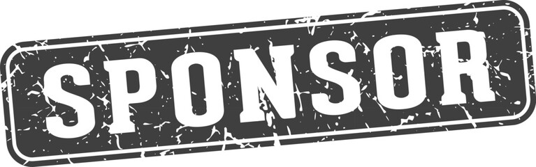 sponsor rectangular sign. sponsor stamp