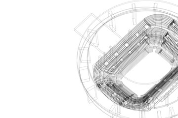 Abstract architectural background of a stadium.