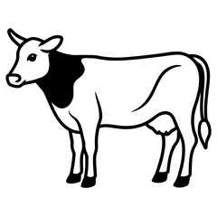 Cow animal icon on white background.