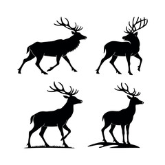 Deer Silhouette Vector Pack