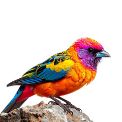 colorful parrot isolated on white