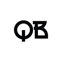 QB monogram logo design letter text name symbol monochrome logotype alphabet character simple logo